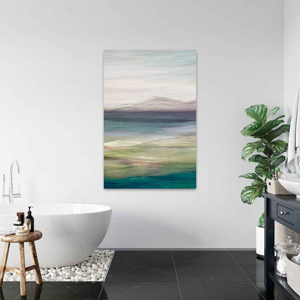 Colorful Landscape Mountains Abstract Minimalist Metal Wall Glossy Large Aluminum Print Decor Modern Contemporary Painting Home Decor Gift