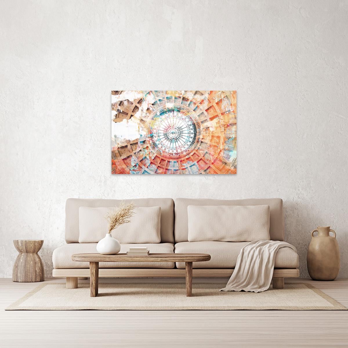 New York Penn Station Train Station Painting - Colorful NYC Abstract Large Wall Art Home Decor - Manhattan Railroad Framed Canvas Print