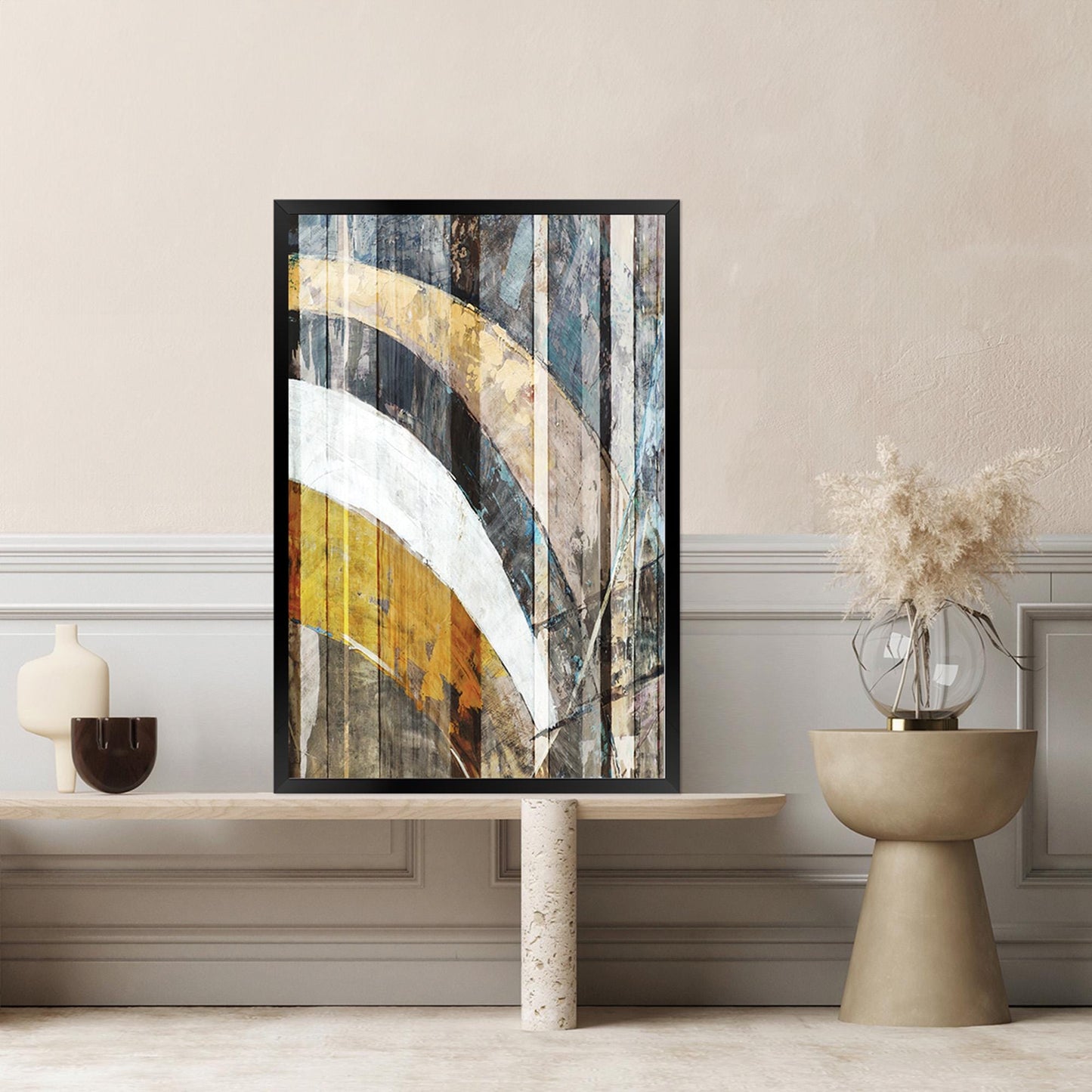 Rustic Textured Modern Abstract Print | Canvas Wall Art for Modern Farmhouse Decor | Unique Home Decoration