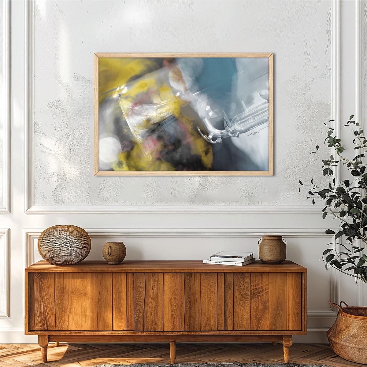 Abstract Trumpet Canvas Print: Modern Jazz Music Wall Art