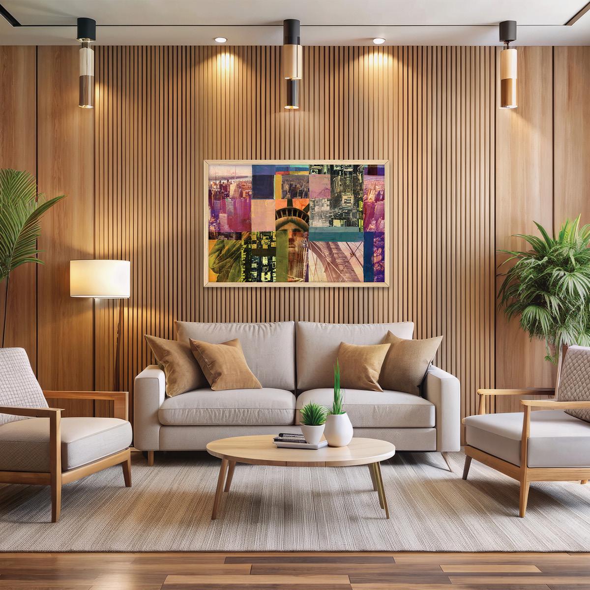 New York City Collage Canvas Print – Urban Modern Wall Art, Framed Option