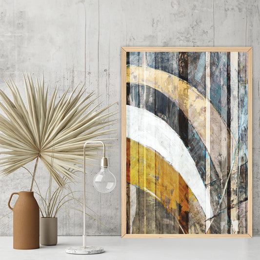 Rustic Textured Modern Abstract Print | Canvas Wall Art for Modern Farmhouse Decor | Unique Home Decoration