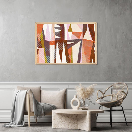 Colorful Maximalist Abstract Canvas Print - Bold Geometric Wall Art, Modern Vivid Home Decor & Original Livingroom Art