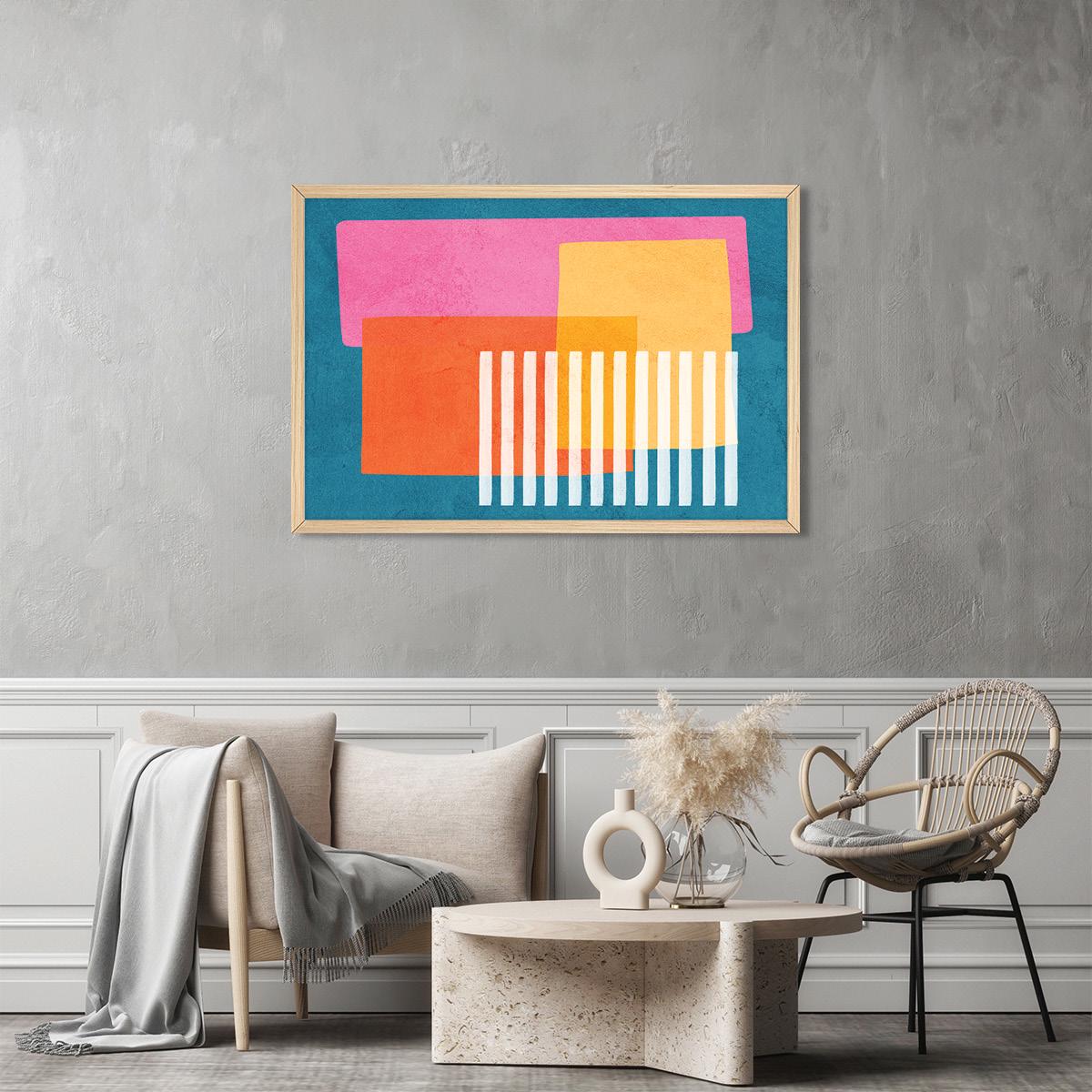 Color Block Canvas Print: Modern Abstract Pop Art Wall Decor