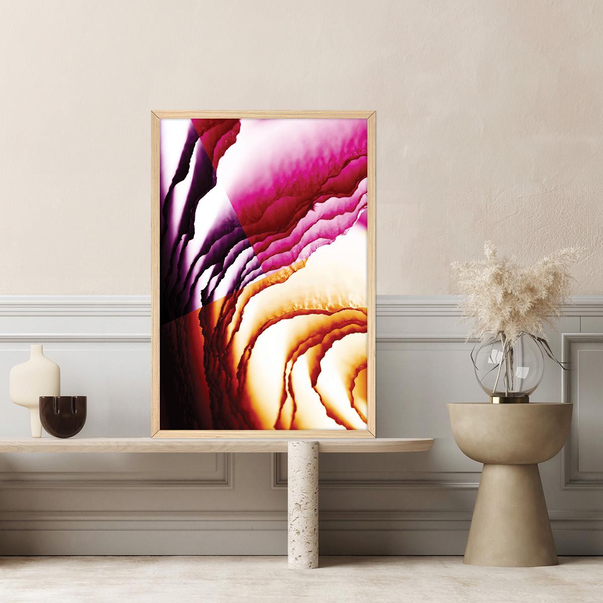 Jewel Tone Abstract Canvas Print: Modern Floral Wall Art