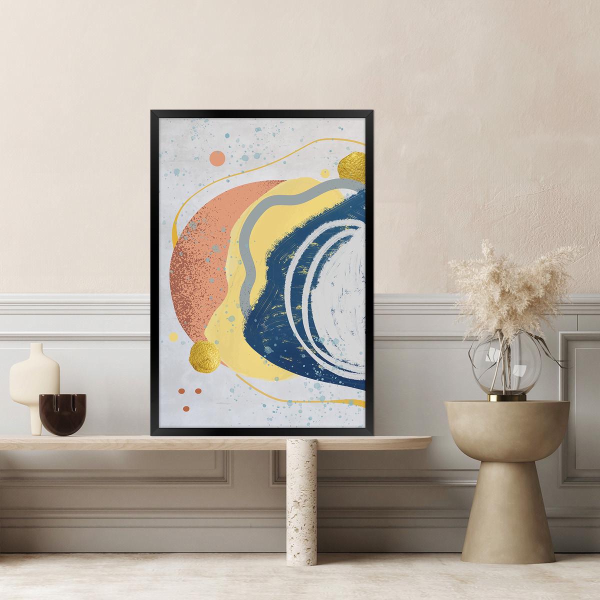 Abstract Layered Textures Canvas Print: Modern Colorful Wall Art