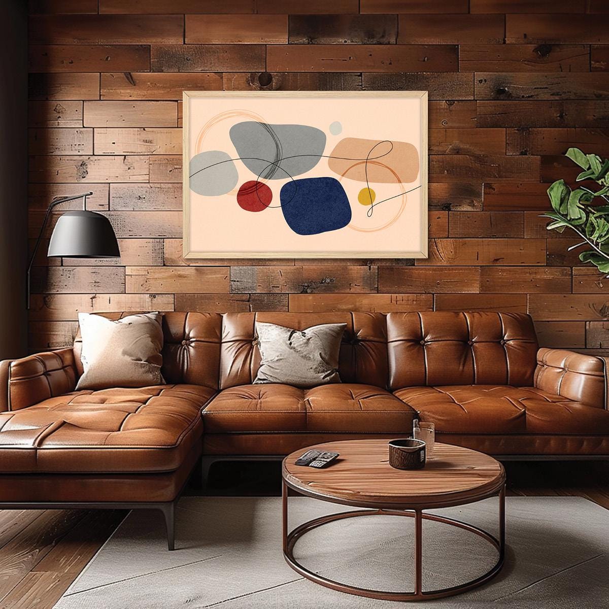 Abstract Shapes Canvas Print: Modern Minimalist Colorful Wall Art