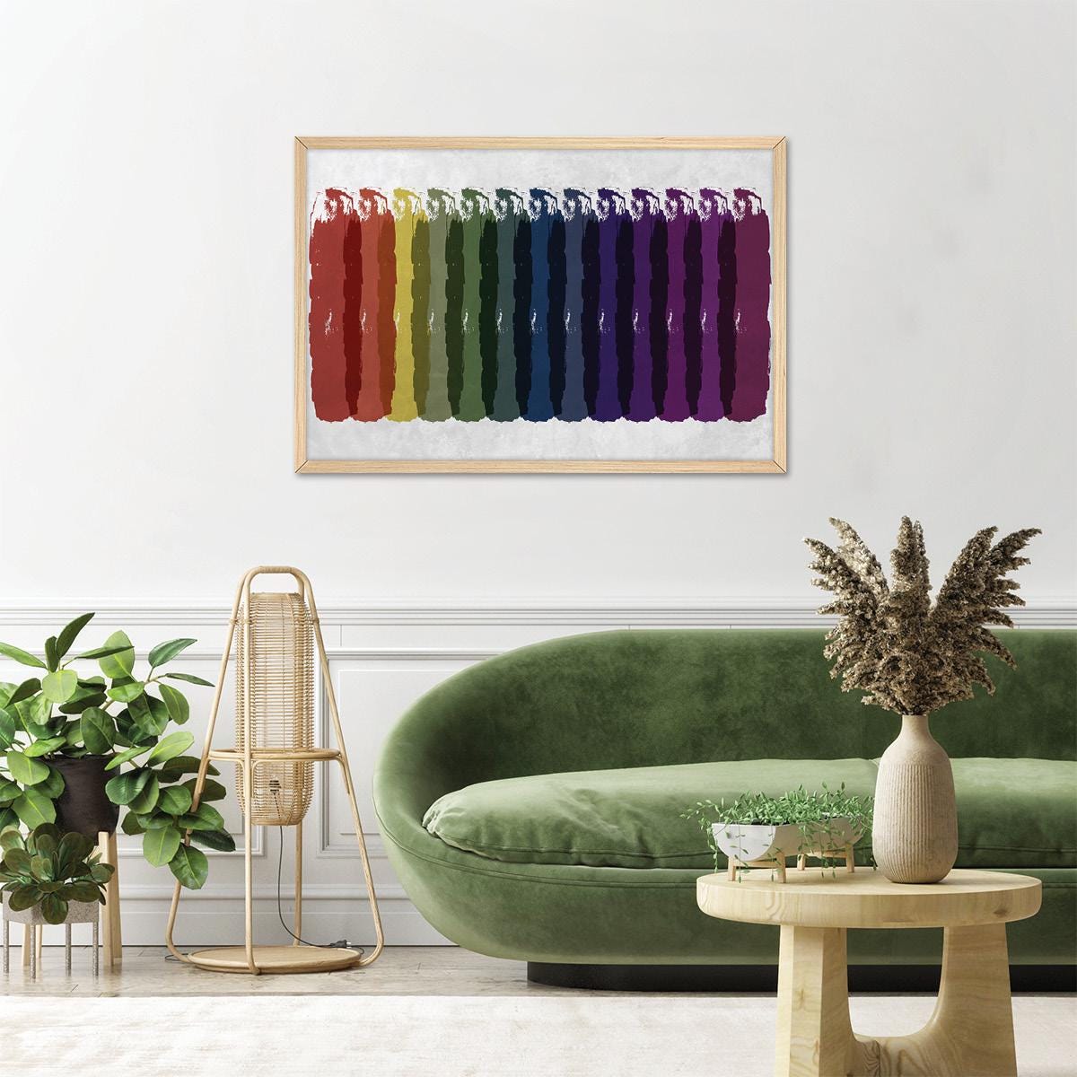 Colorful Abstract Canvas Print: Vivid Brushstrokes, Modern Home Decor