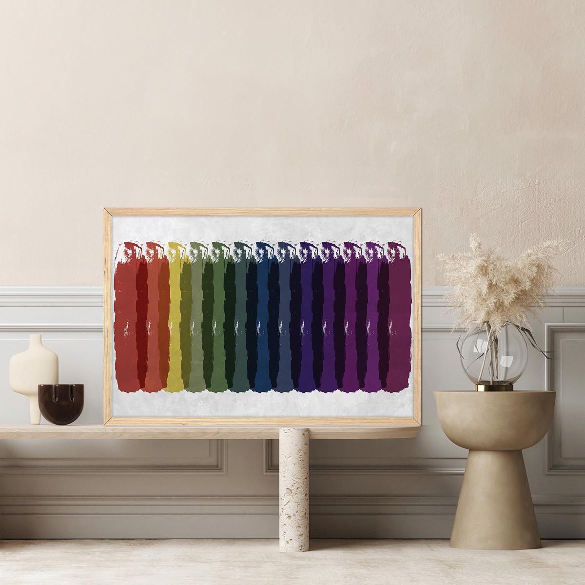 Colorful Abstract Canvas Print: Vivid Brushstrokes, Modern Home Decor