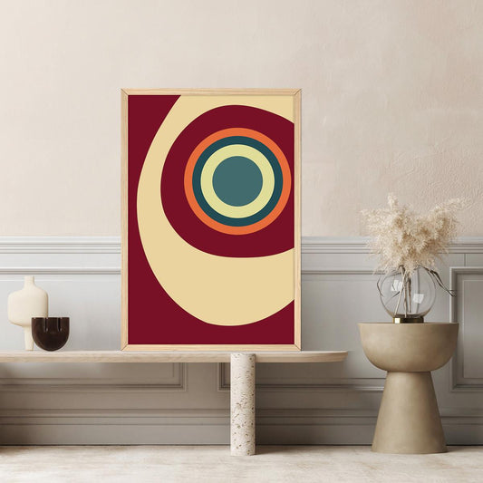 Abstract Circle Canvas Print: Modern Colorful Wall Art, Framed Options Available