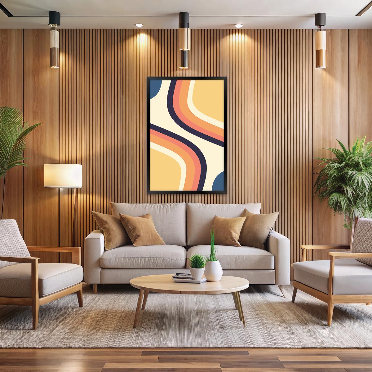 Geometric Abstract Canvas Print: Modern Colorful Wall Art