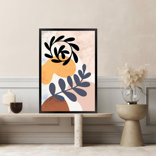 Mid Century Botantical Canvas Print: Modern Boho Wall Art