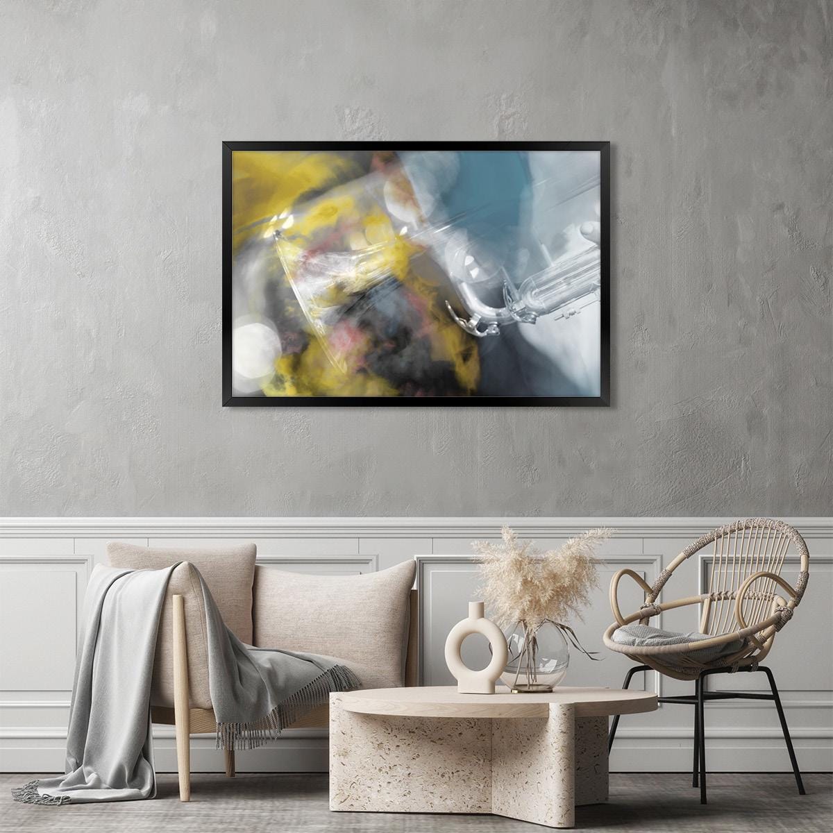 Abstract Trumpet Canvas Print: Modern Jazz Music Wall Art
