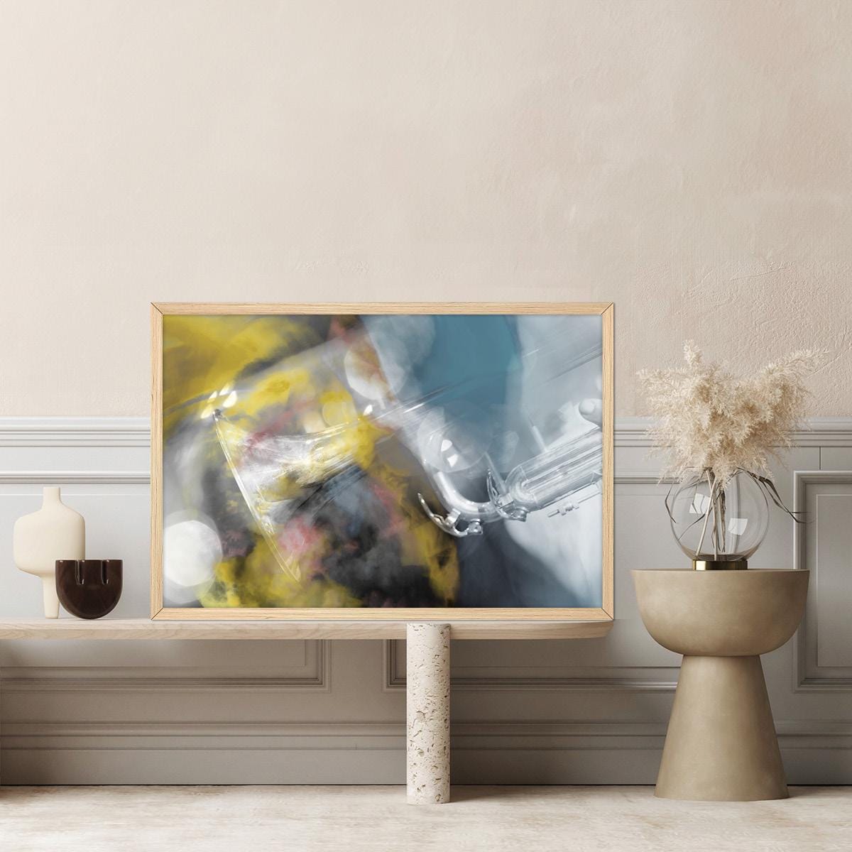 Abstract Trumpet Canvas Print: Modern Jazz Music Wall Art