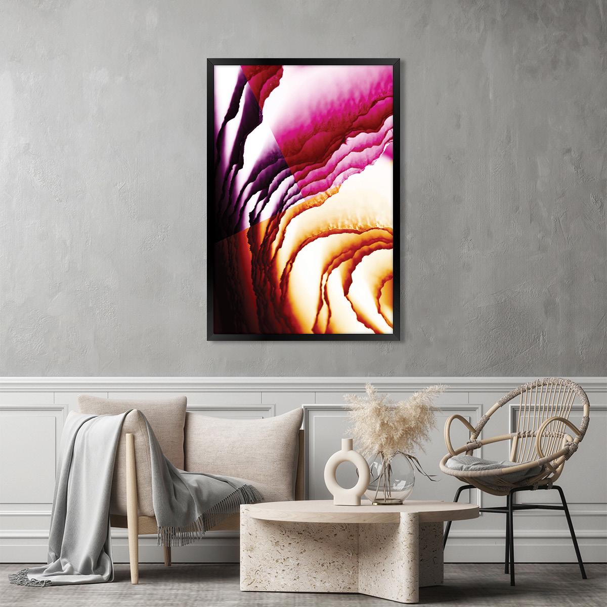 Jewel Tone Abstract Canvas Print: Modern Floral Wall Art