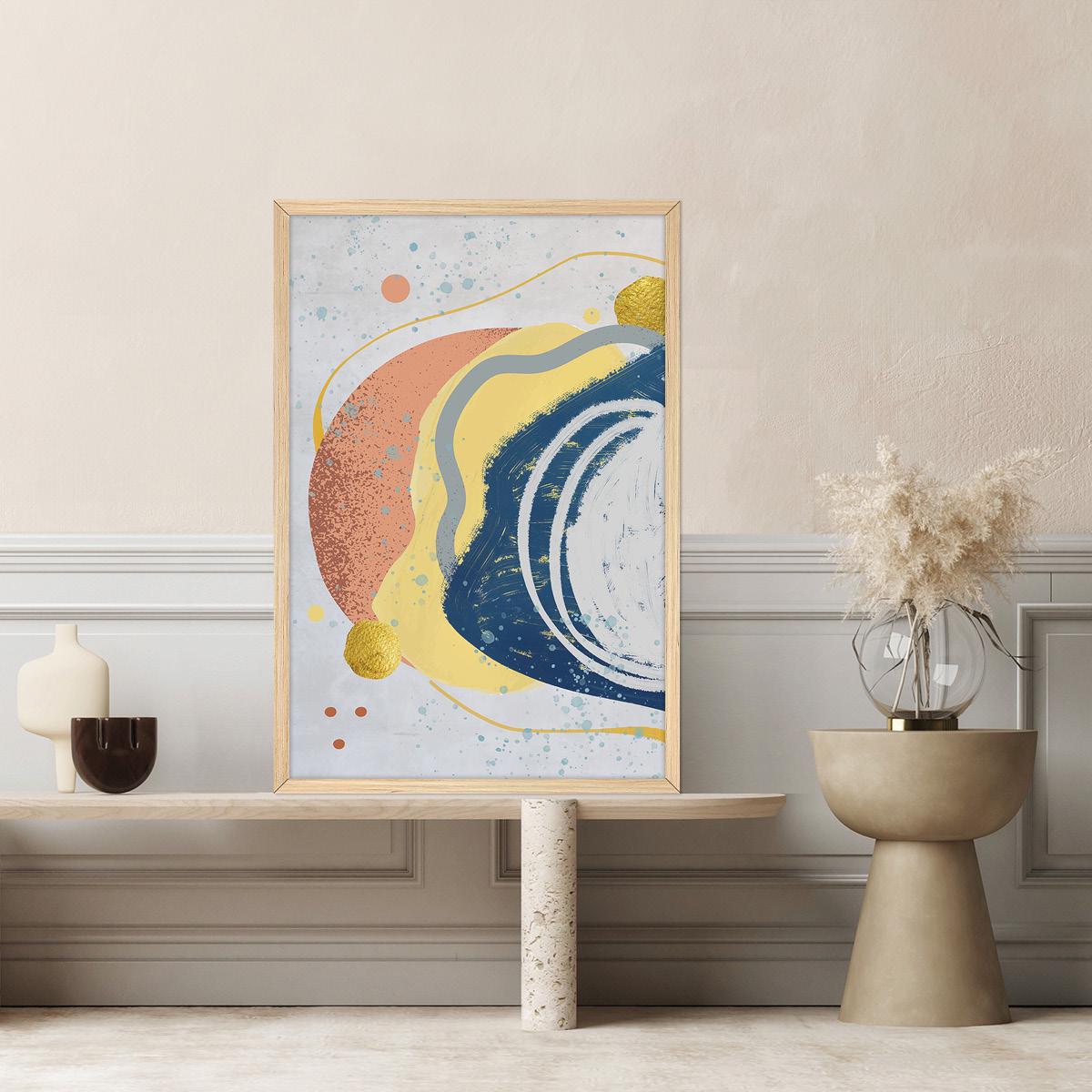 Abstract Layered Textures Canvas Print: Modern Colorful Wall Art