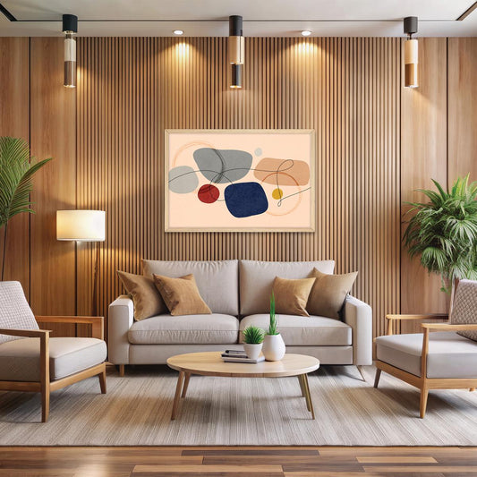 Abstract Shapes Canvas Print: Modern Minimalist Colorful Wall Art