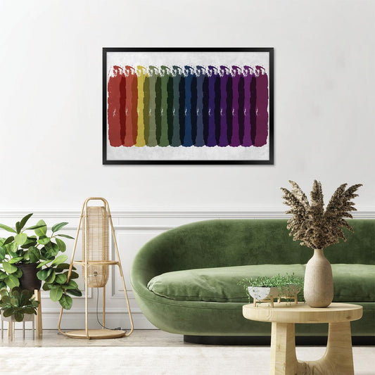 Colorful Abstract Canvas Print: Vivid Brushstrokes, Modern Home Decor