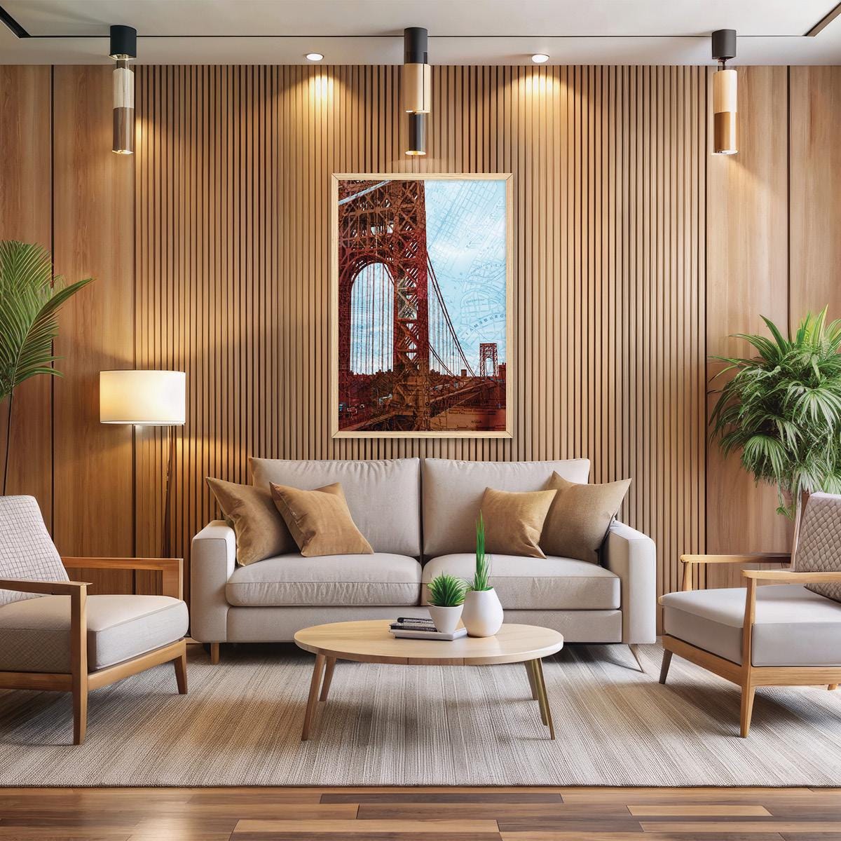 NYC Bridge Canvas Print: Abstract New York City Wall Art