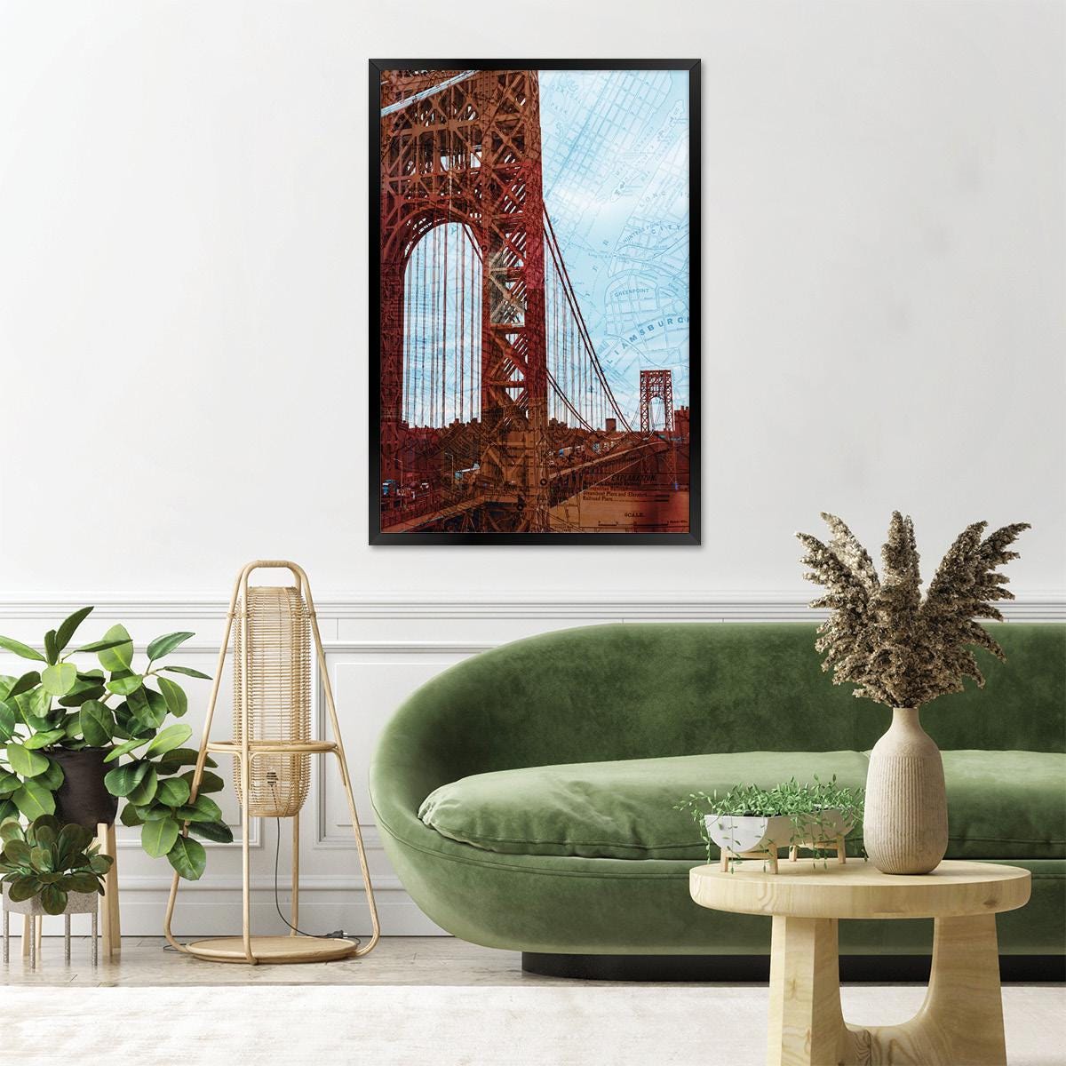NYC Bridge Canvas Print: Abstract New York City Wall Art