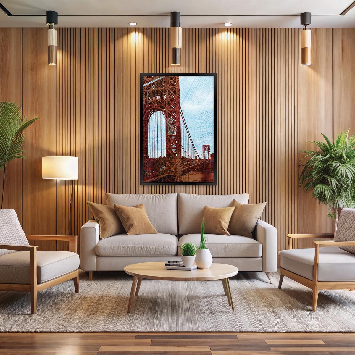NYC Bridge Canvas Print: Abstract New York City Wall Art