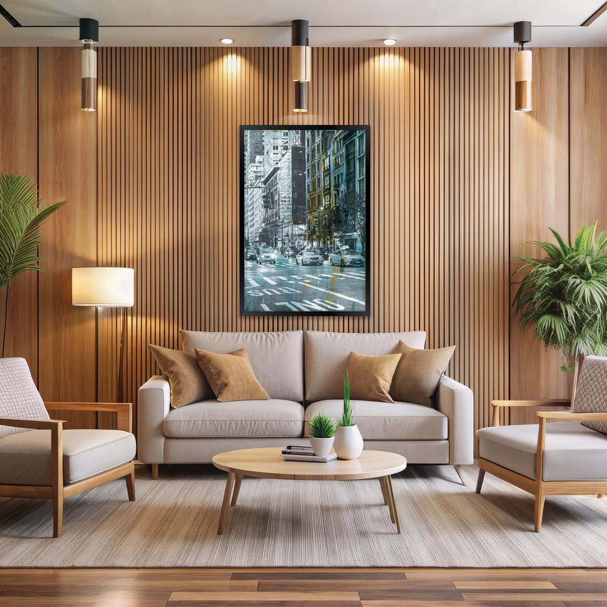 Abstract Urban City Canvas Print: Modern New York City Wall Art, Framed Options Available